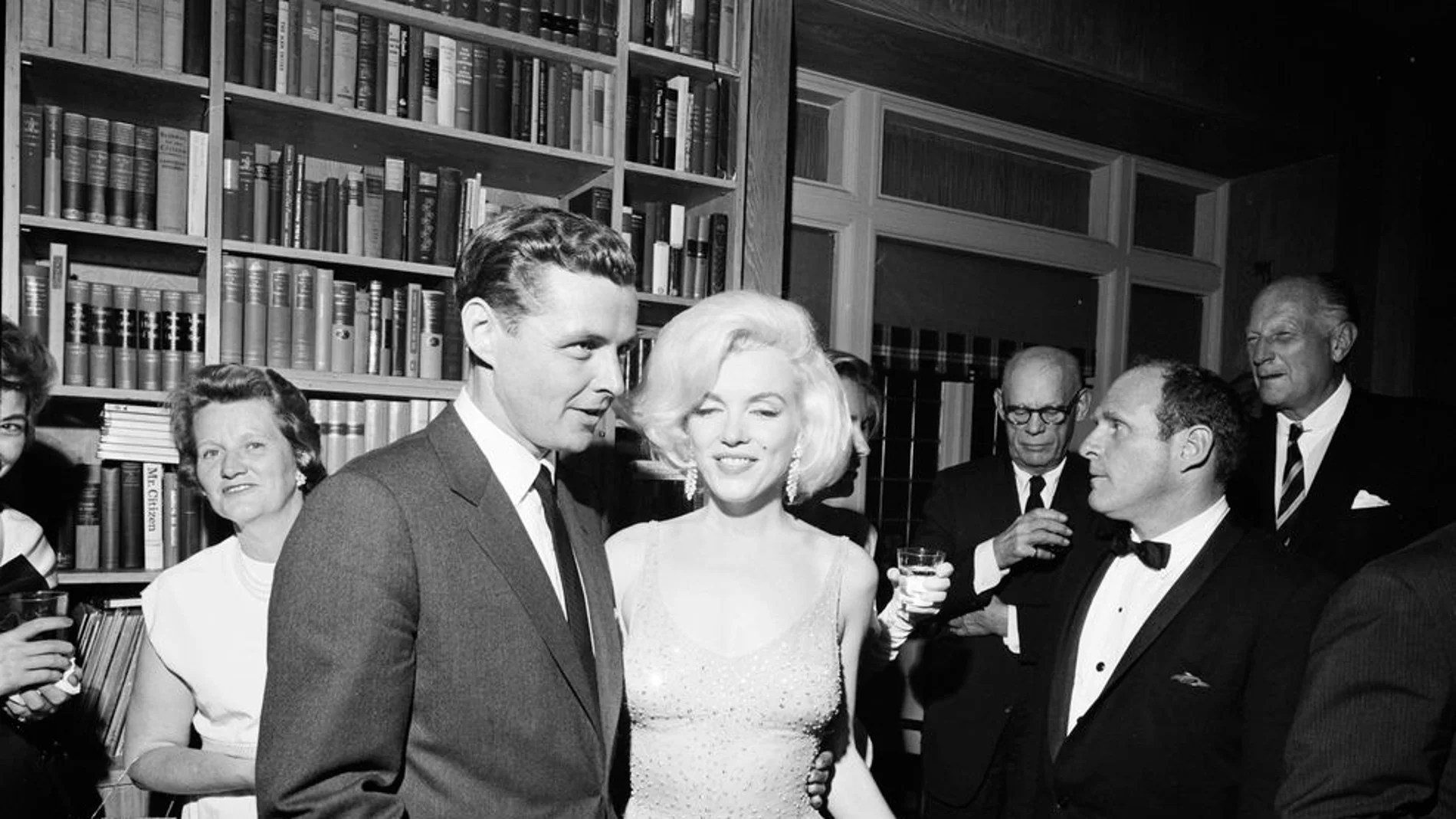 Marilyn Monroe en la fiesta posterior a la celebración del cumpleaños de Kennedy