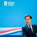 El primer ministro, Mark Rutte, en una rueda de prensa en La Haya