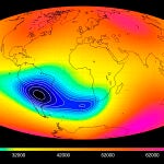 La anomalia magnetica del Atlantico sur parece dividirse