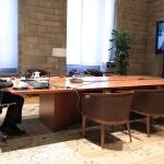 El presidente de la Generalitat, Quim Torra, desde el Palau de la Generalitat en una reunión telemáticaGENERALITAT (Foto de ARCHIVO)23/05/2018