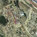 Imagen de la zona en la que está situada la fábrica de plásticos incendiada