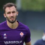 Germán Pezzella con la Fiorentina.