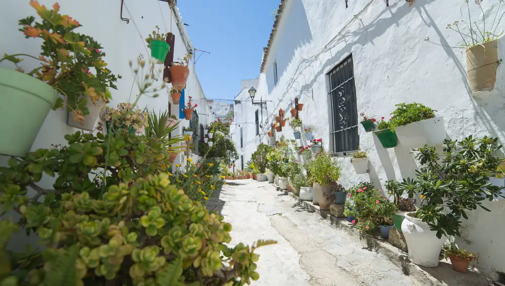 Una calle típica andaluza, en Vejer