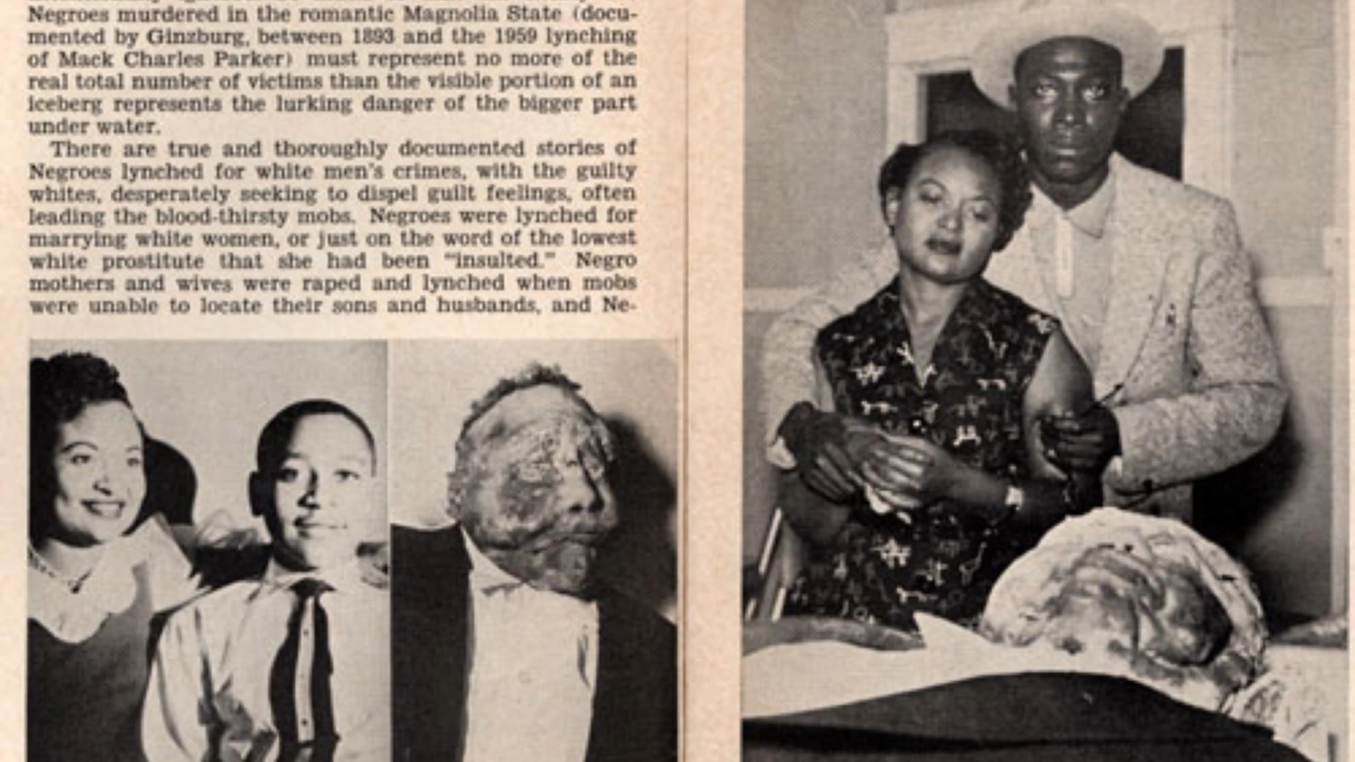 El reportaje de la revista "Jet" donde se hizo público el estado en el que quedó el cuerpo de Emmett Till