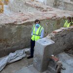 El alcalde de Madrid, José Luis Martíne-Almeida, visita las obras de Plaza de España y calle Bailén