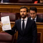 El presidente del Partido Popular, Pablo Casado