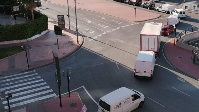 Imagen de la manifestación protagonizada por los vendedores ambulantesa bordo de vehículos por las calles de MurciaJUAN CARLOS MARTÍNEZ ROSA05/06/2020