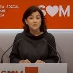La portavoz del PSC en el Parlament, Eva Granados, en rueda de prensa.EUROPA PRESS08/06/2020
