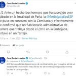 Sancionado un diplomático de la Embajada de Ecuador por hacer una parrillada de 36 personas en fase 1