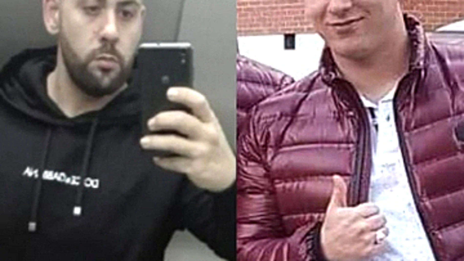 Jonathan Rincón "El Gordi" (izquierda) y Cristian Seijas (derecha), aluniceros de la banda de "El Churrita" que han sido detenidos por la Policía Nacional