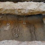 Tres de los cuerpos que han aparecido en las excavaciones que se han llevado a cabo en Valladolid