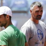 Goran Ivanisevic, junto a Novak Djokovic