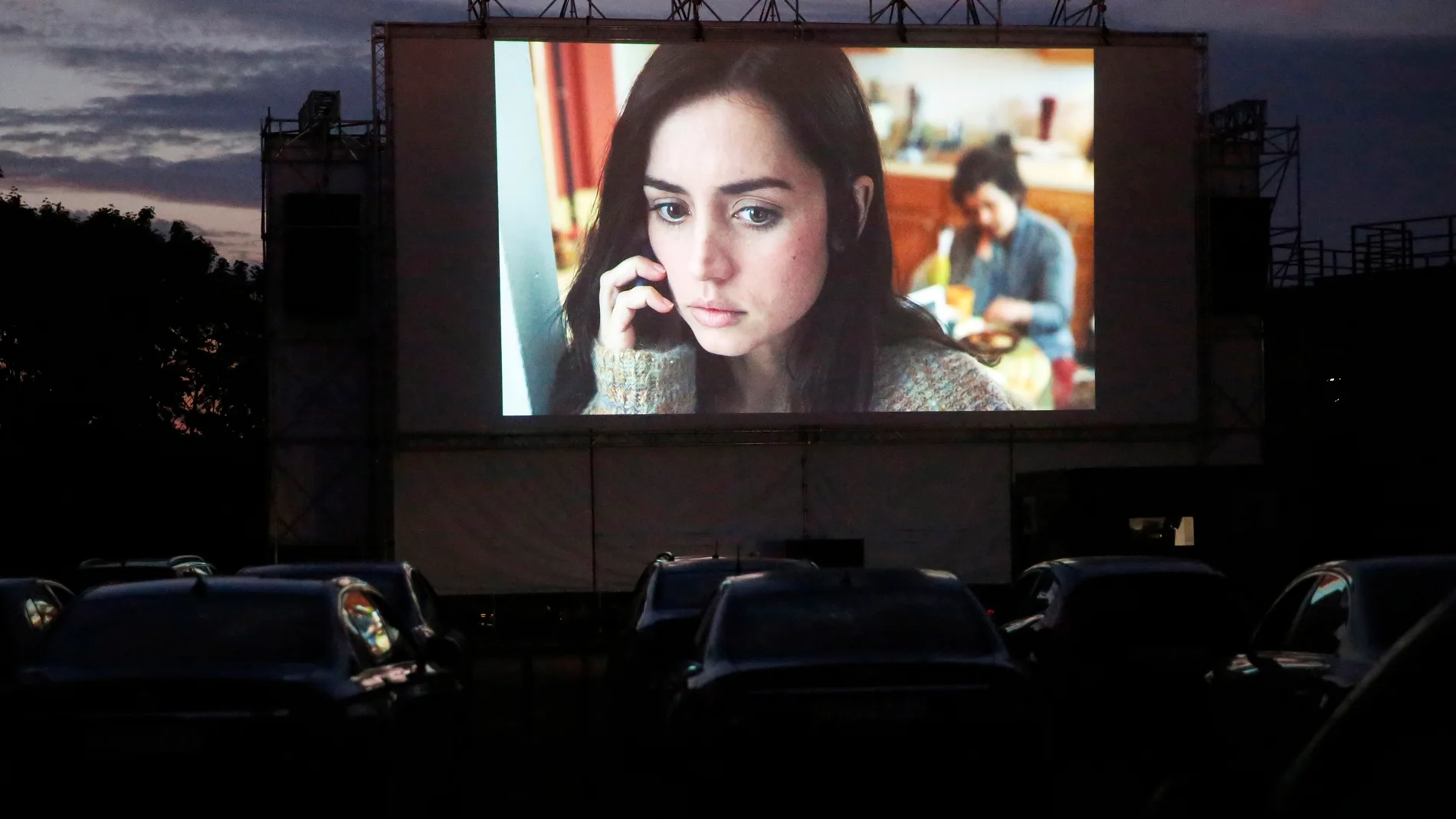 Drive-in open-air cinema in Minsk