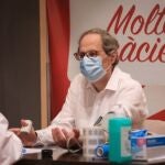 El presidente de la Generalitat, Quim Torra, dona sangre por el Día Mundial del Donante de 2020GENERALITAT DE CATALUNYA/JORDI B13/06/2020