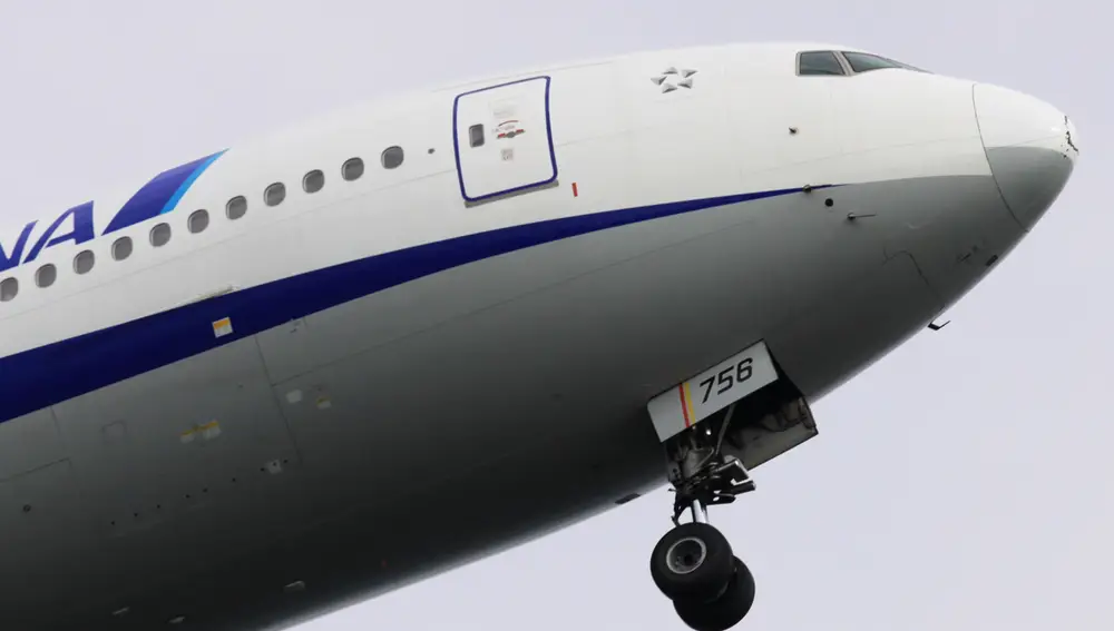 El radomo de este avión está descentrado respecto al patrón de la pintura, por lo que su presencia en el morro del avión llama mucho más la atención.