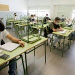 Alumnos preparándose para la EBAU en el IES ‘Julián Marías’ de Valladolid