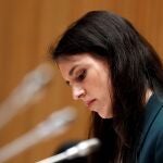 La ministra de Igualdad, Irene Montero, en la Comisión de Reconstrucción celebrada ayer en el Congreso de los Diputados