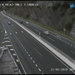 Imagen de la cámara de la DGT en la A-8 a la altura de Saltacaballos