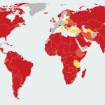 Mapa de los lugares vetados desde España