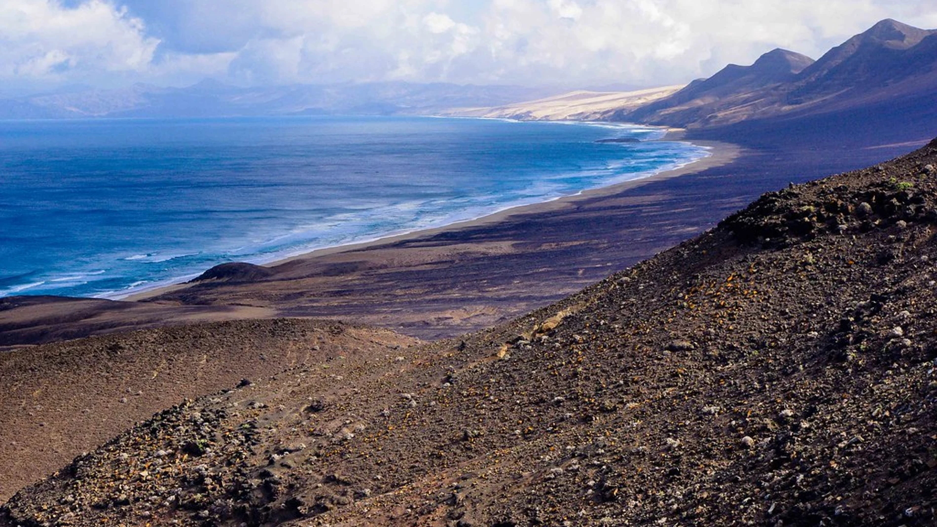 Vista de la playa de Cofete.