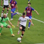 Ferran Torres con el Valencia.