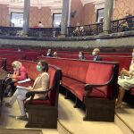 El grupo municipal popular en el Ayuntamiento de Valencia durante el pleno de hoy