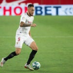 Lucas Ocampos con el Sevilla.