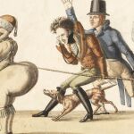 Una de las muchas caricaturas que se hicieron de Sarah al ser exhibida en Londres en 1810