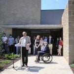 El presidente de la Generalitat, Quim Torra, en declaraciones durante una visita al geriátrico de la Fundació Agropecuària de Guissona (Lleida).GOVERN28/06/2020