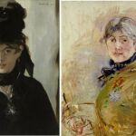 El "Retrato de Berthe Morisot con un ramo de violetas", de Manet, enfrentado al autorretrato de la artista de 1885