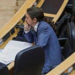 El Vicepresidente primero del Gobierno y Ministro de Derechos Sociales y Agenda 2030, Pablo Iglesias, durante una sesión plenaria en el Senado