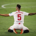 Lucas Ocampos con el Sevilla.