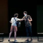 Ensayo de la Joven Compañía Nacional de Teatro Clásico sobre el escenario de Almagro
