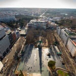 Imagen de la reforma de Plaza de España desde el Hotel Riu.© Jesus G. Feria.05-02-2020.