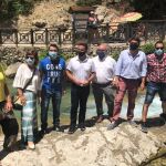 El presidente de la Diputación de Alicante, Carlos Mazón, esta mañana en les Fonts d'Algar