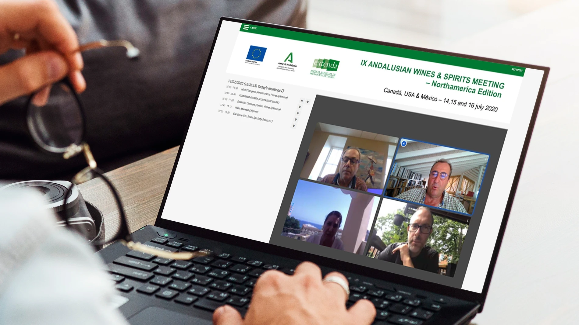 Economía.-Extenda conecta a sector vitivinícola andaluz con operadores norteamericanos con una misión inversa digital