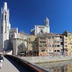 Catedral, Sant Feliu, casas de l'Onyar y el puente de Sant Feliu