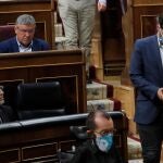 El ministro del Interior, Fernando Grande-Marlaska, durante la sesión de control al Ejecutivo respondió a la pregunta del portavoz de ERC, Gabriel Rufián