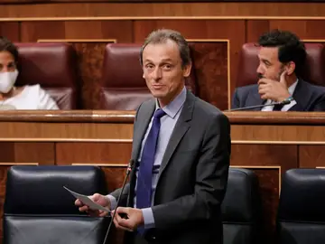 El ministro de Ciencia e Innovación, Pedro Duque, durante una sesión de control al Gobierno en el Congreso Sesión de control al Gobierno en el Congreso