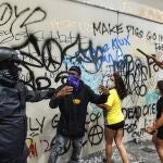 Protesta del grupo Black Lives Matter en Portland