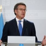 El presidente de la Xunta en funciones, Alberto Núñez Feijóo