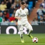 Fran García con el Real Madrid.