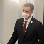 El presidente del Gobierno, Pedro Sánchez, ayer durante la presentación de la Agencia España Digital 2025 en el Palacio de la Moncloa