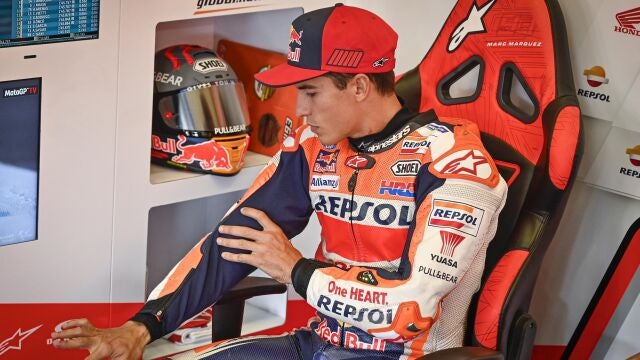 El piloto español de MotoGP Marc Márquez (Repsol Honda), en el GP de Andalucía 2020 antes de decidir no correr el domingo, en el Circuito de Jerez-Ángel NietoMOTOGP.COM25/07/2020