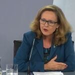 La vicepresidenta tercera y ministra de Asuntos Económicos, Nadia Calviño