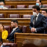 El portavoz adjunto de Ciudadanos en el Congreso, Edmundo Bal, en el pleno de hoy en el Congreso