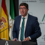 El vicepresidente de la Junta, Juan Marín, tras la reunión del Consejo de Gobierno