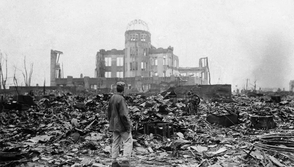Hiroshima después de la primera bomba atómica lanzada por Estados Unidos el 6 de agosto de 1945