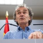 El director del Centro de Coordinación de Alertas y Emergencias Sanitarias (CCAES), Fernando Simón, en una rueda de prensa este pasado lunes