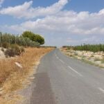 Tramo de la carretera que une Campos del Río y Alguazas